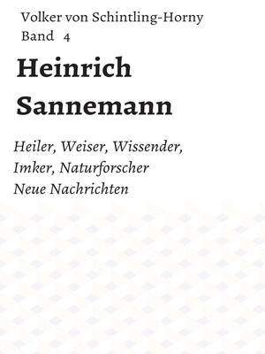 cover image of Heinrich Sannemann